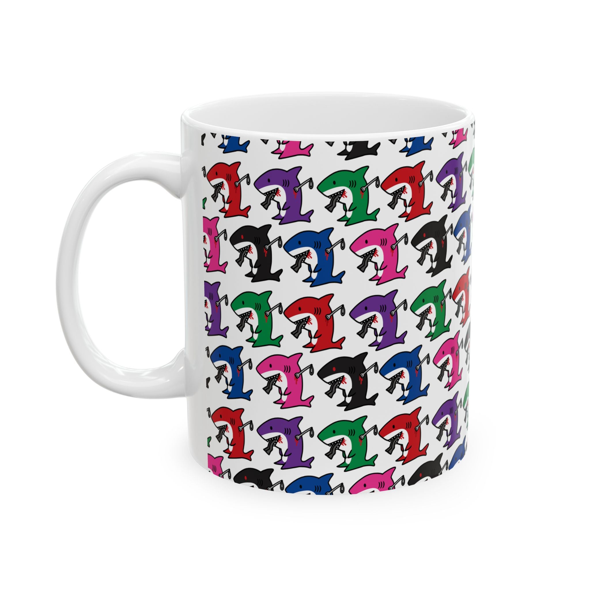 Colorfull Slit Gill Ceramic Mug, (11oz, 15oz)